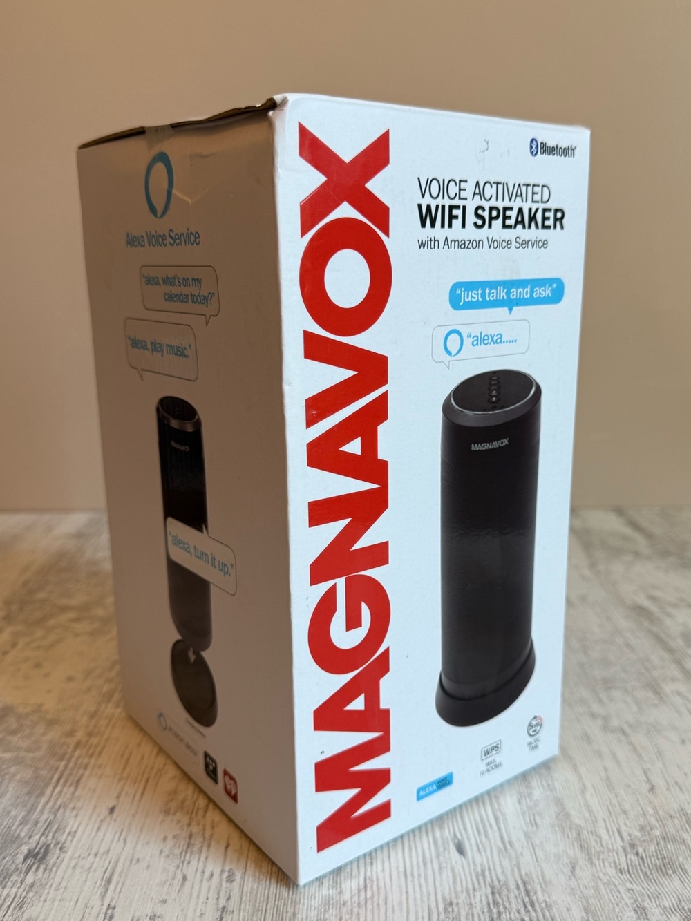 Magnavox Voice-Activated WiFi Speaker with Alexa - Black